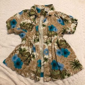 White stag beach Hawaii button down